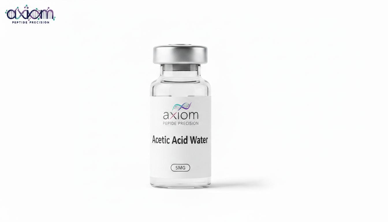 Acetic Acid Water research peptide vial