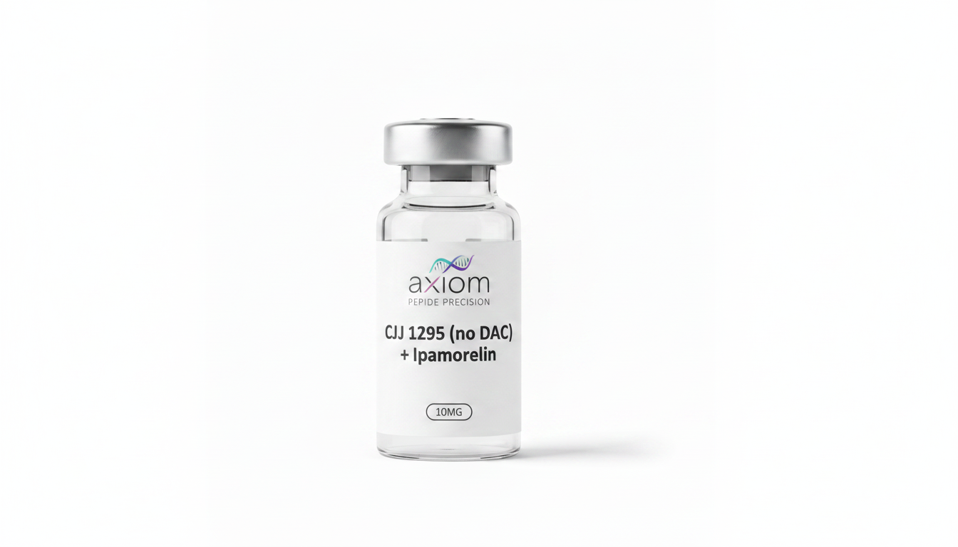 CJC 1295 (no DAC) + Ipamorelin research peptide vial