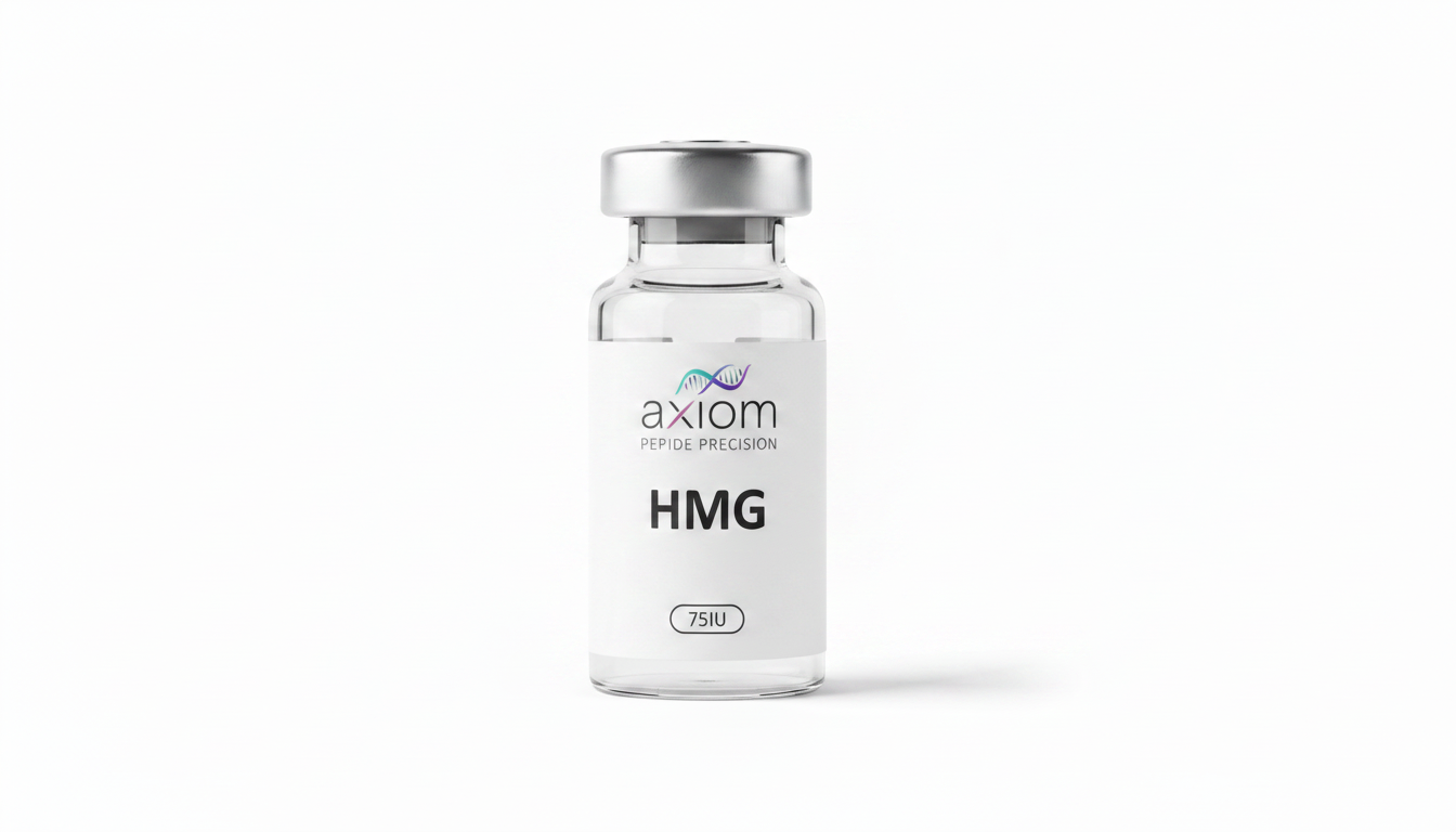HMG research peptide vial