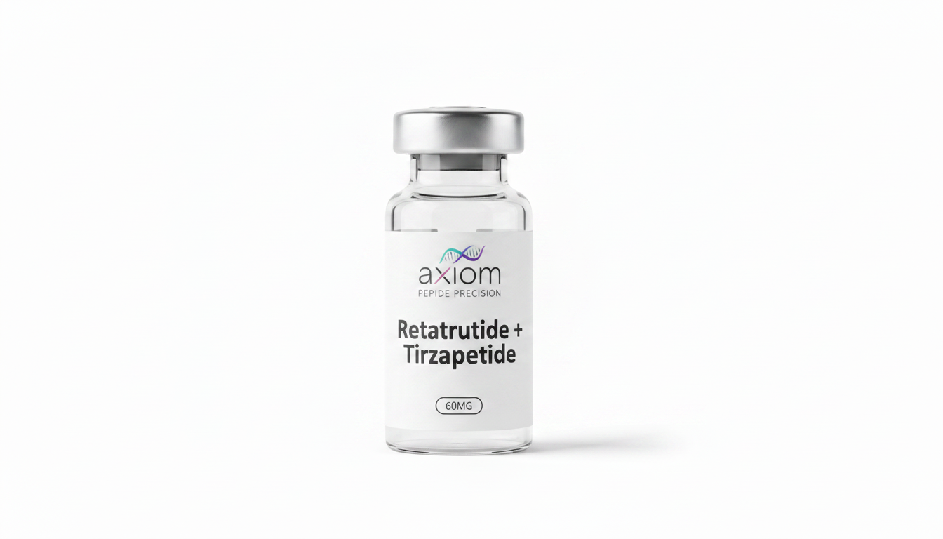Retatrutide + Tirzepatide research peptide vial